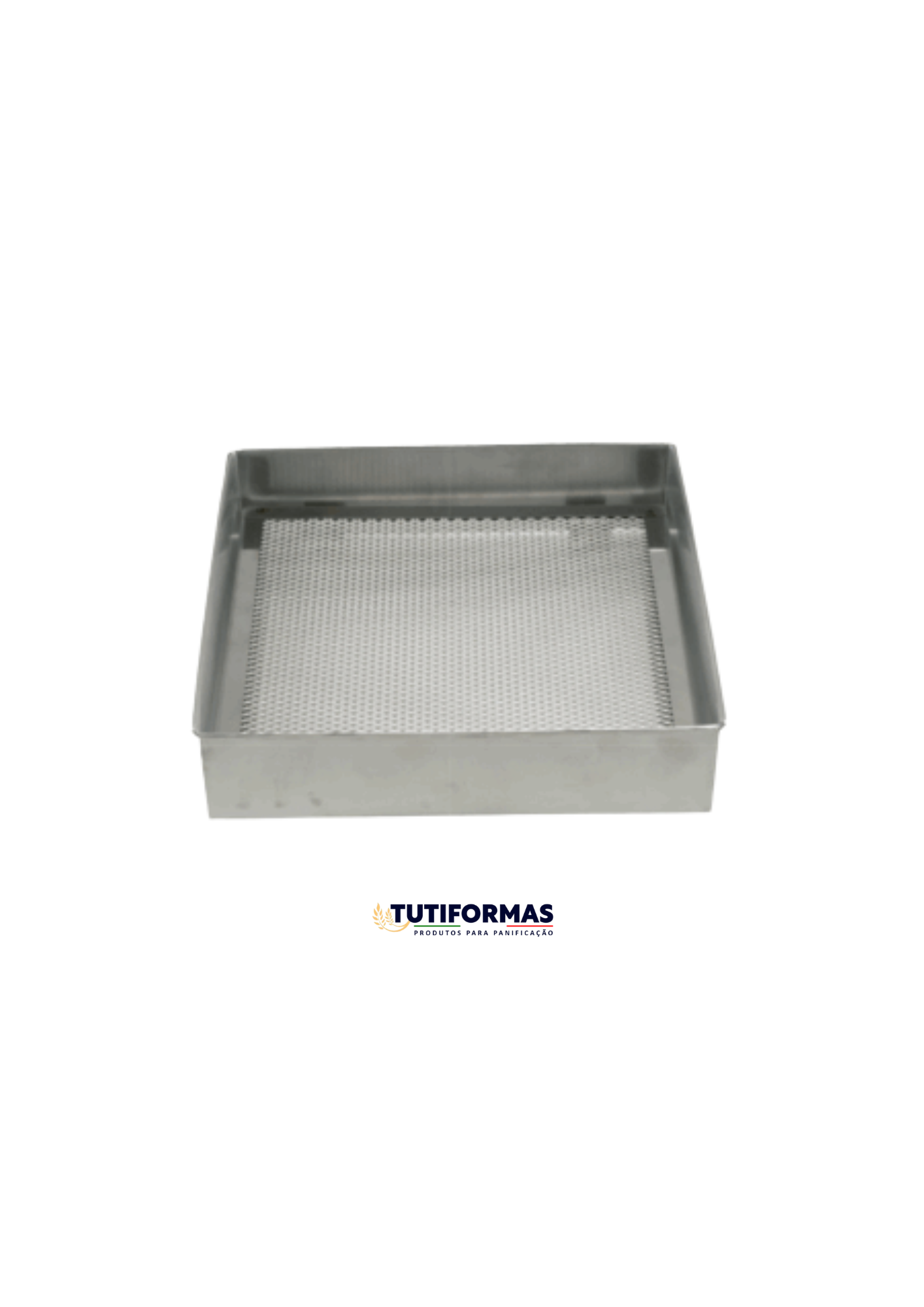 Forma Quadrada C/ Tela Para Escorrer Fritura (ALUM)