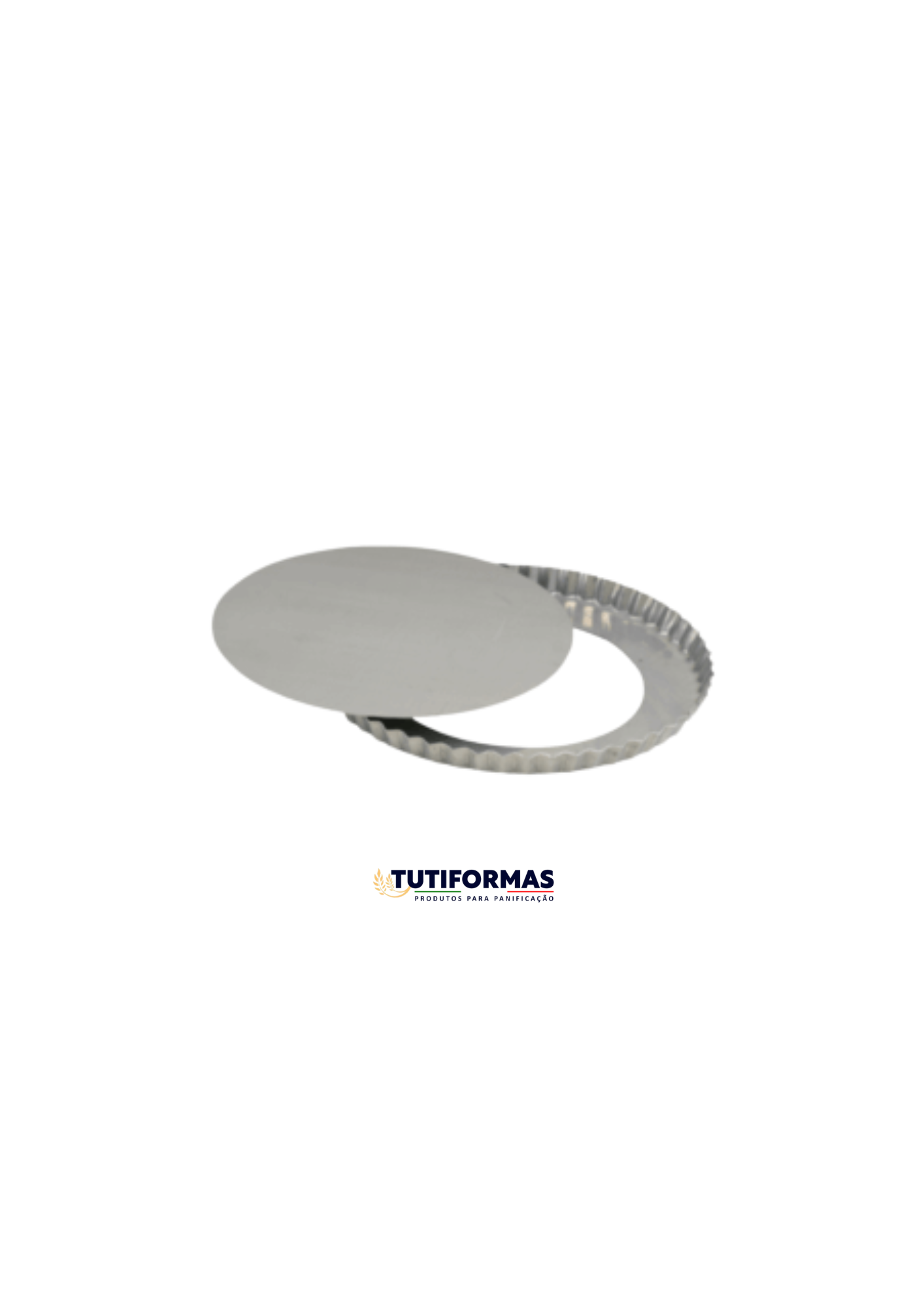 FORMA TORTA MAÇA CRESPA FUNDO FALSO (ALUM)