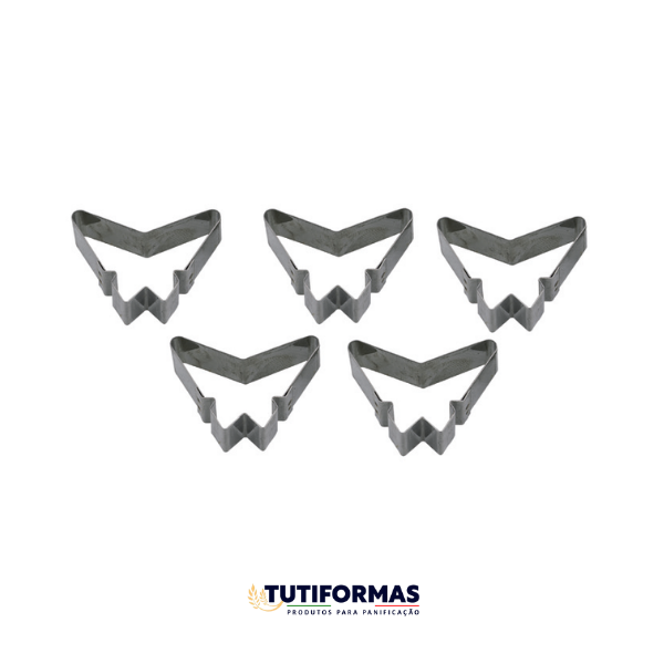 Aro Cortador Petit Four Borboleta (INOX) – 5 Peças