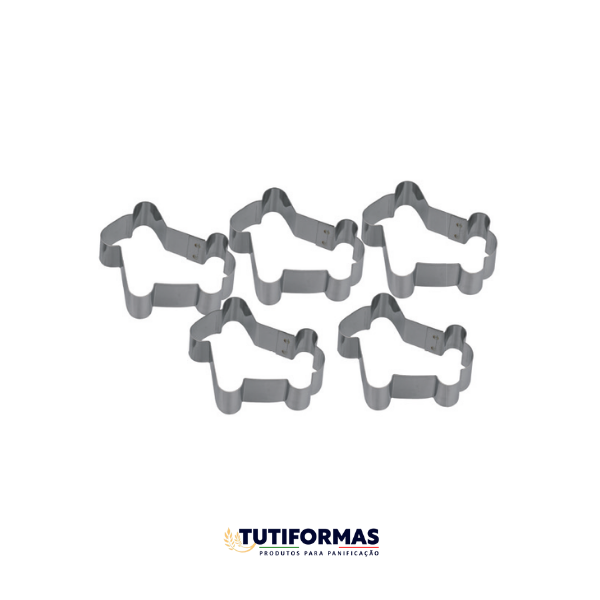 Aro Cortador Petit Four Cachorro (INOX) – 5 Peças