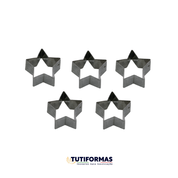 Aro Cortador Petit Four Estrela (INOX) – 5 Peças