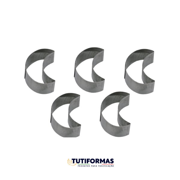 Aro Cortador Petit Four Meia Lua (INOX) – 5 Peças