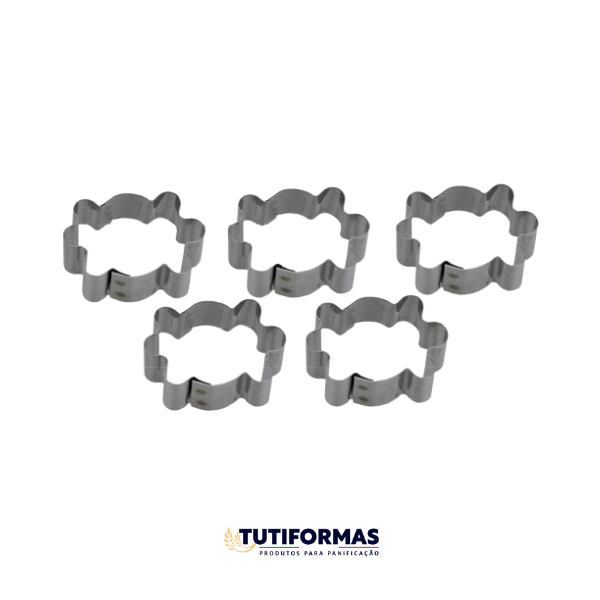 Aro Cortador Petit Four Tartaruga (INOX) – 5 Peças