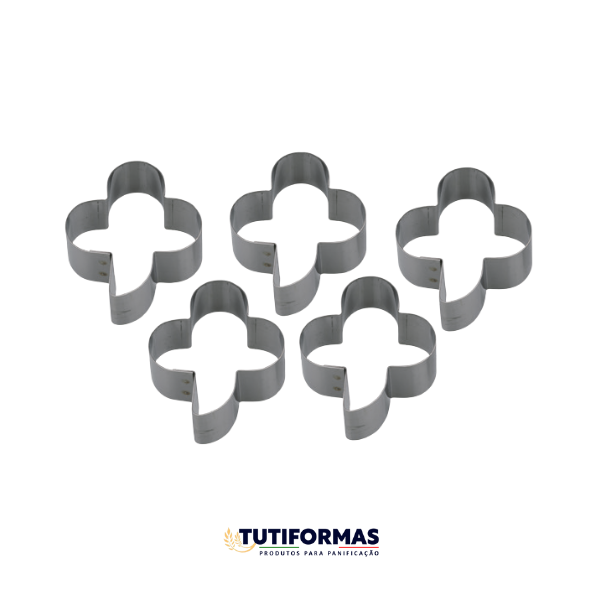 Aro Cortador Petit Four Trevo 4 Folhas (INOX) – 5 Peças