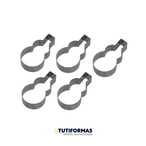 Aro Cortador Petit Four Violão (INOX) – 5 Peças
