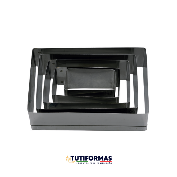 Jogo Aro Cortador Retângulo (INOX) C/ 5 pçs