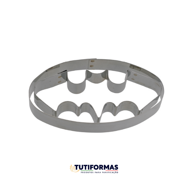 Jogo Aro Cortador Petit Four Batman Simbolo (INOX) C/ 1 pç