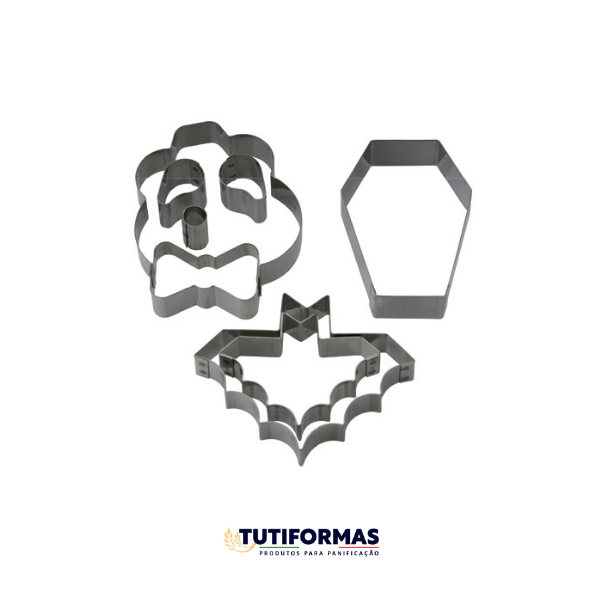 Jogo Aro Cortador Petit Four Monster High (INOX) C/ 7 pçs