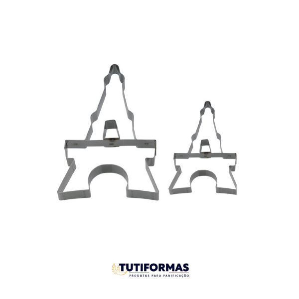 Jogo Aro Cortador Petit Four Torre Eiffel (INOX) C/ 2 pçs