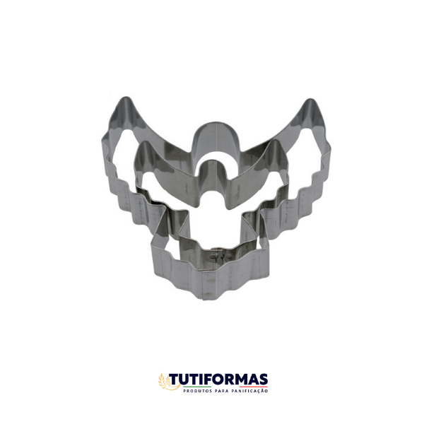 Jogo Aro Cortador Petit Four Natalino – Anjo (INOX) C/ 2 pçs