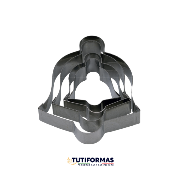 Jogo Aro Cortador Petit Four Natalino – Sino (INOX) C/ 4 pçs