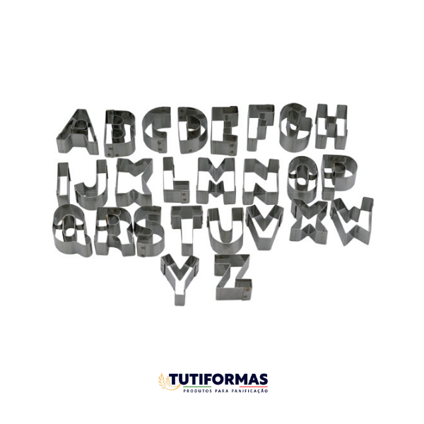 Jogo Aro Cortador Alfabeto (INOX) C/ 26 pçs